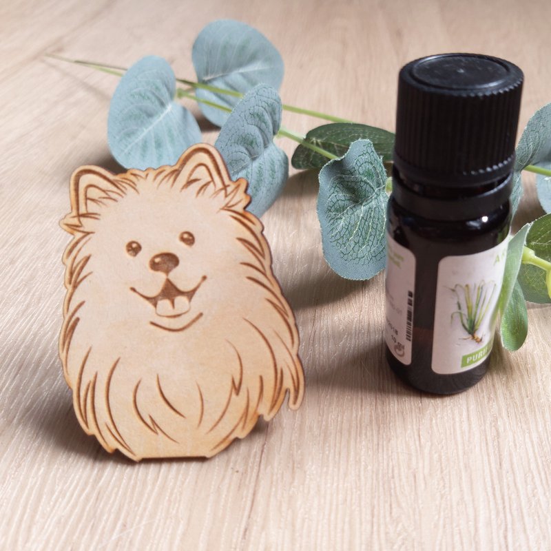 西摩犬 萨摩耶犬车内扩香木片 - 香薰/精油/线香 - 木头 