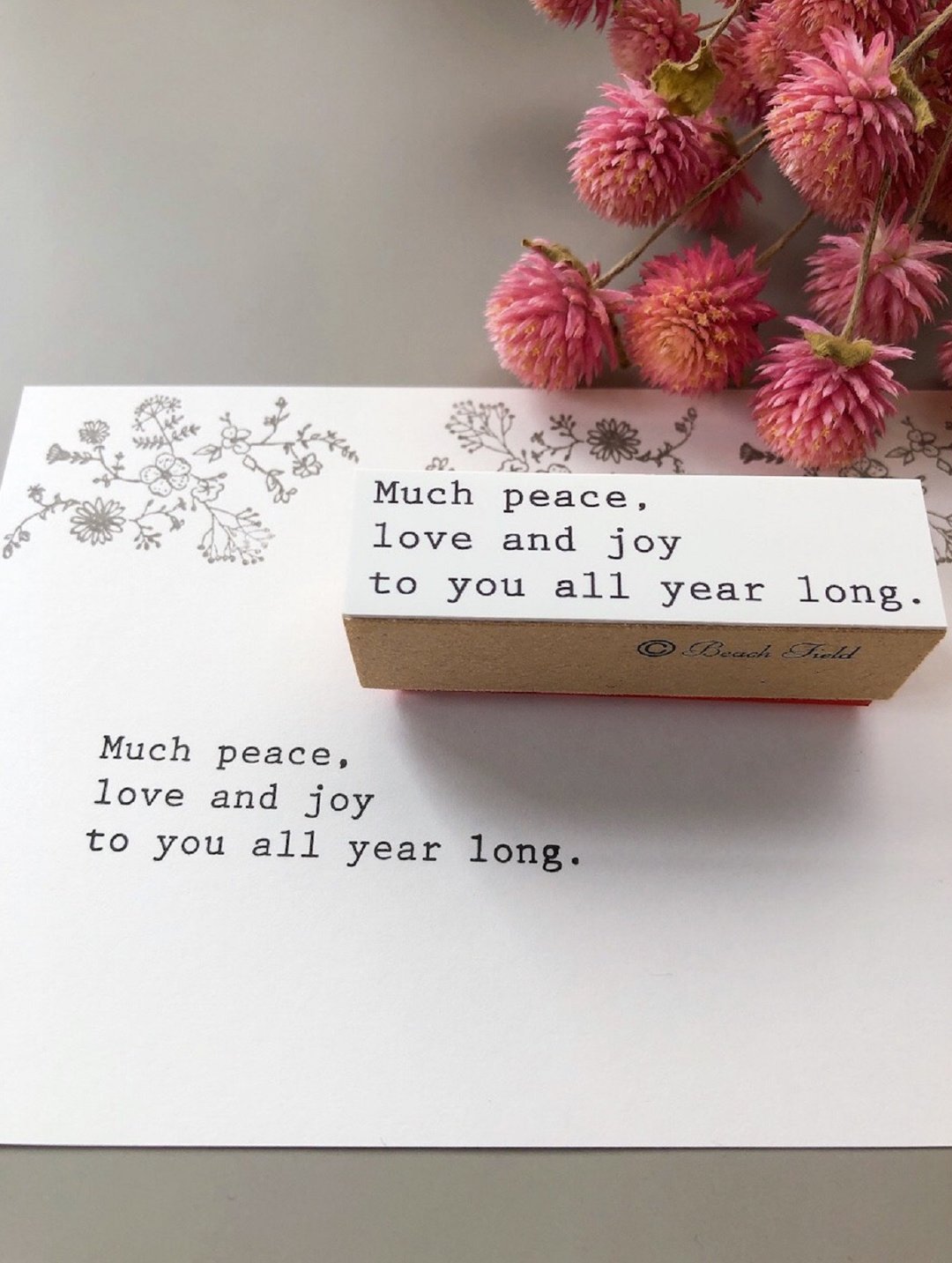 Much peace typewriter-style stamp [May everyone be full of peace, love and joy] - 印章/印台 - 其他材质 