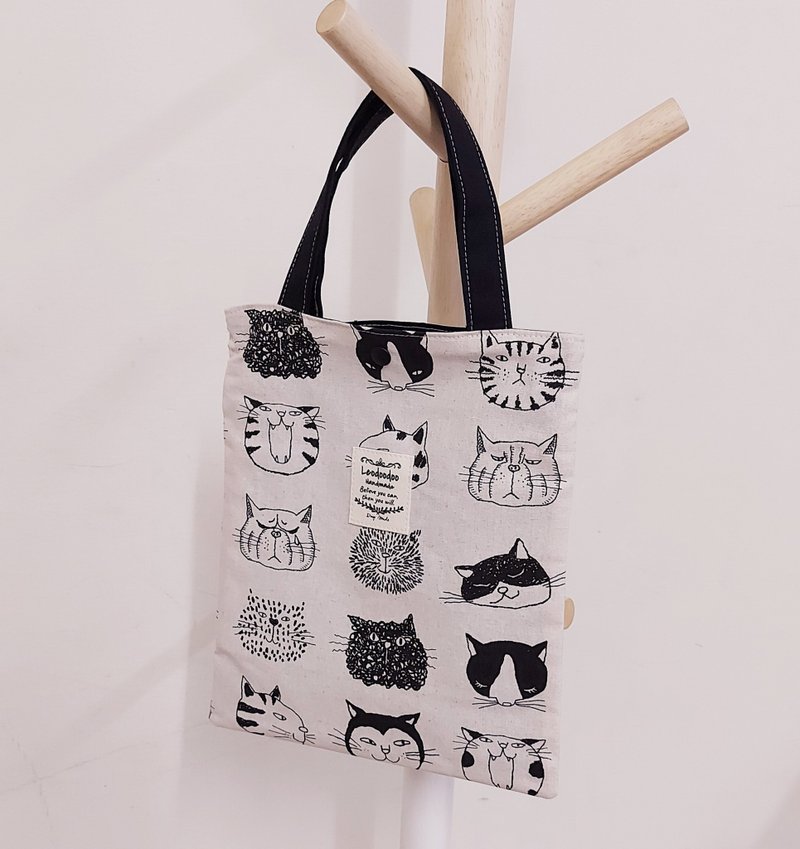 Leodoodoo 【长方手提袋】【扁包】文青散步包-外出包-方包-手作 - 手提包/手提袋 - 棉．麻 