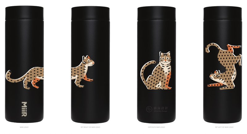 银海设计 x MiiR 石虎保育 360 上盖保温瓶 - 保温瓶/保温杯 - 不锈钢 黑色