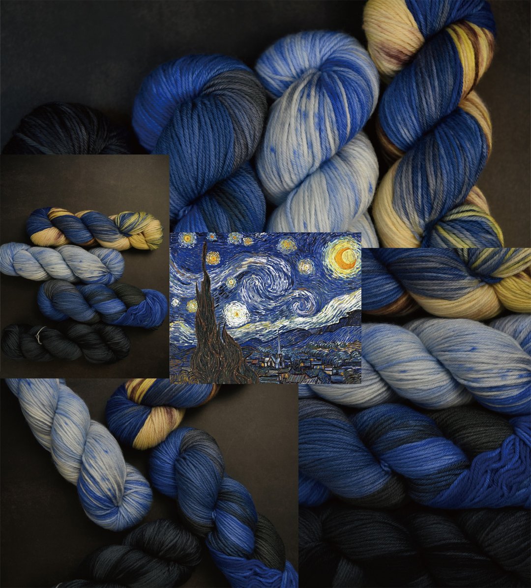 手染冷HAND DYED MERINO WOOL 100% - 编织/刺绣/羊毛毡/裁缝 - 羊毛 黑色