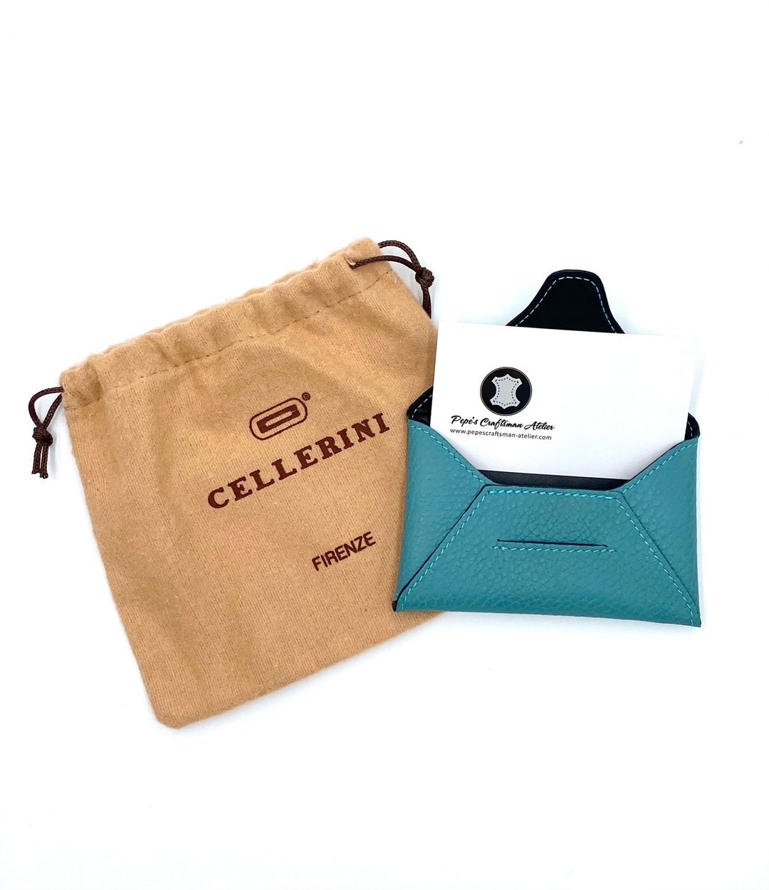 Cellerini Florence 小牛皮名片/卡夹 I 意大利皮革 佛罗伦斯手作 - 名片夹/名片盒 - 真皮 