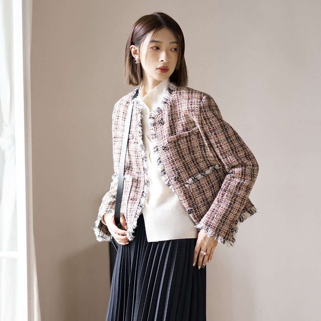 流苏小香风短外套|外套|秋款|Sora-1312 - 女装休闲/机能外套 - 聚酯纤维 