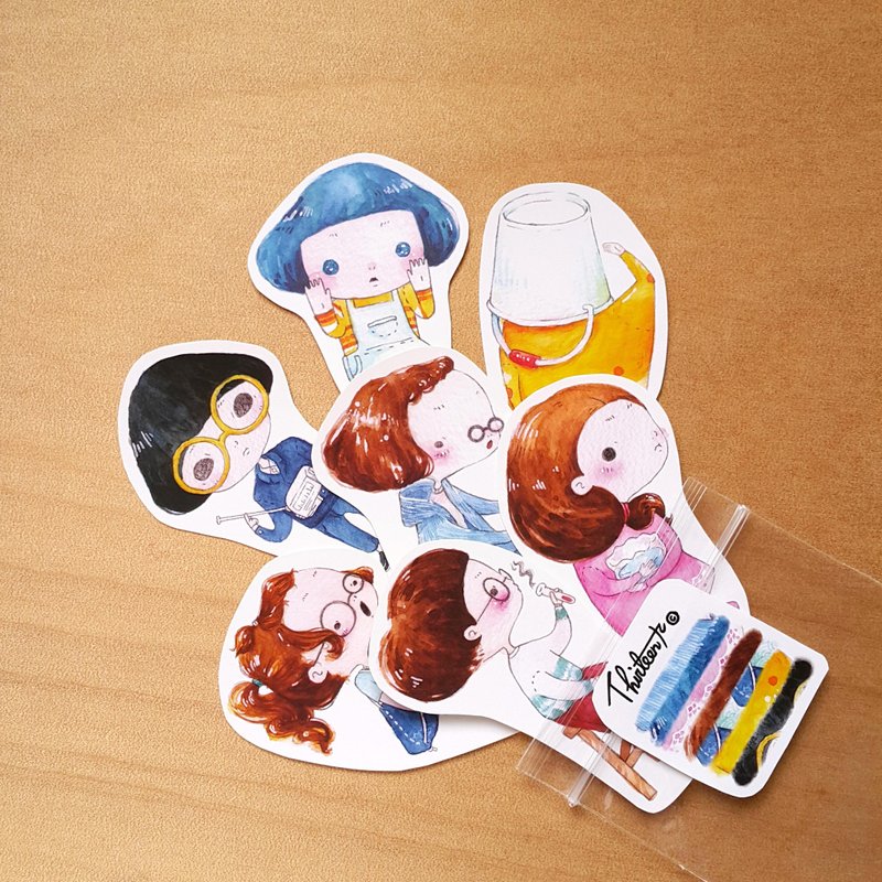 {139}认真玩，小孩子贴纸组7张 //大// - 贴纸 - 纸 多色