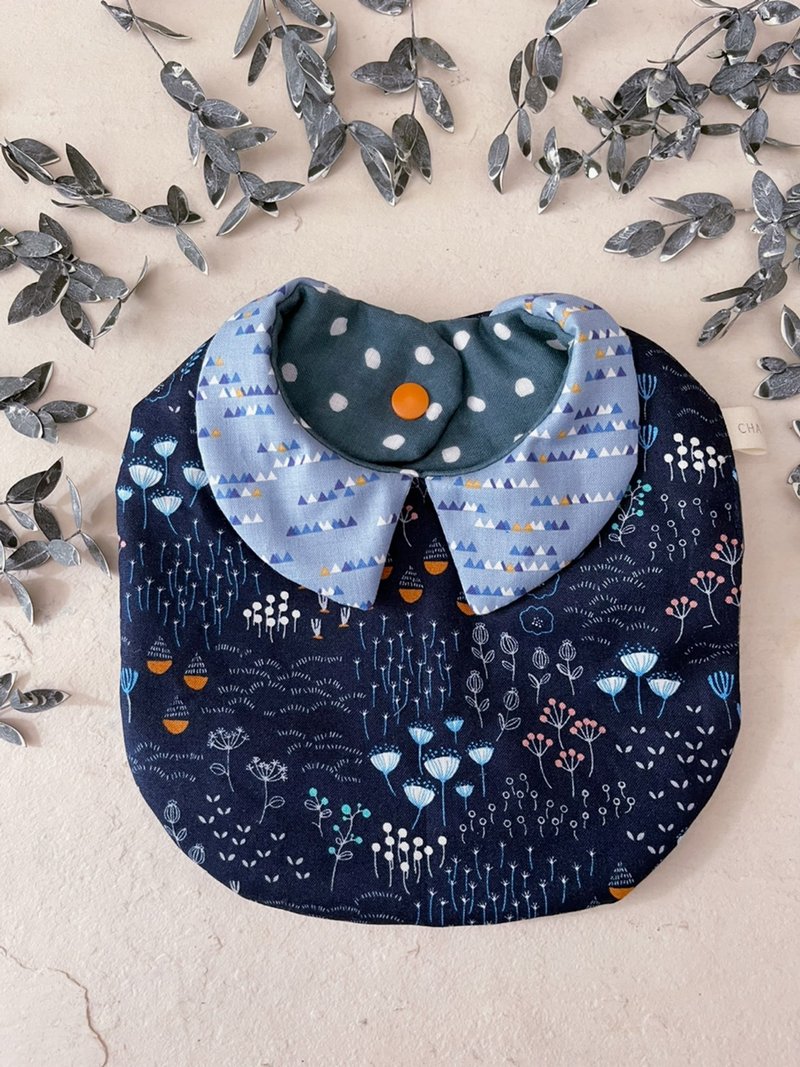 微型小森林     手工纯棉六层纱小尖领围兜口水巾 - 围嘴/口水巾 - 棉．麻 多色