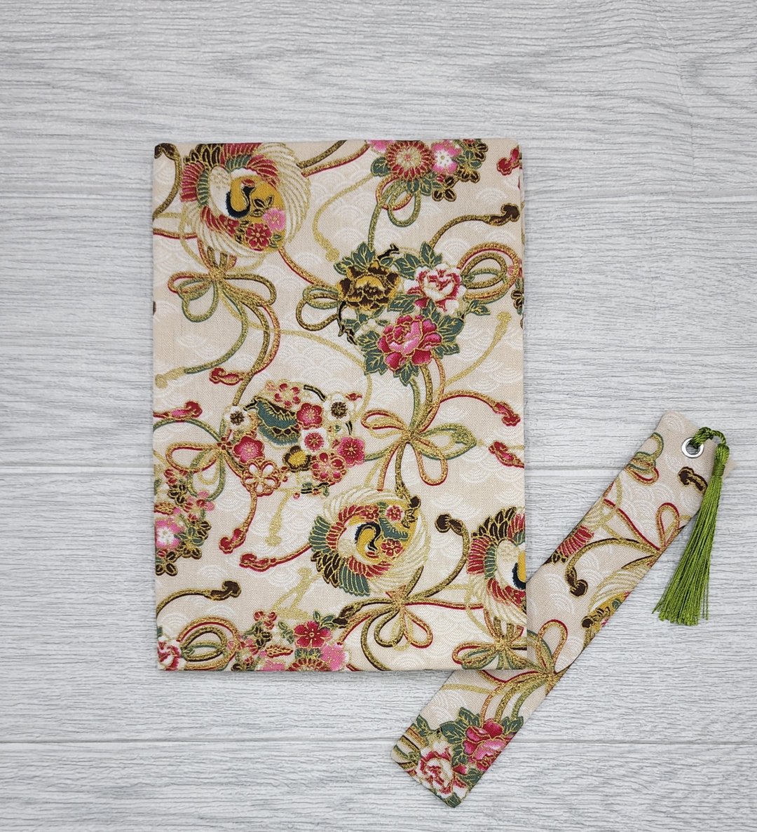 Book Cover/Book Jacket - Flamingo and Flowers Pattern with Tassel - 书衣/书套 - 其他材质 