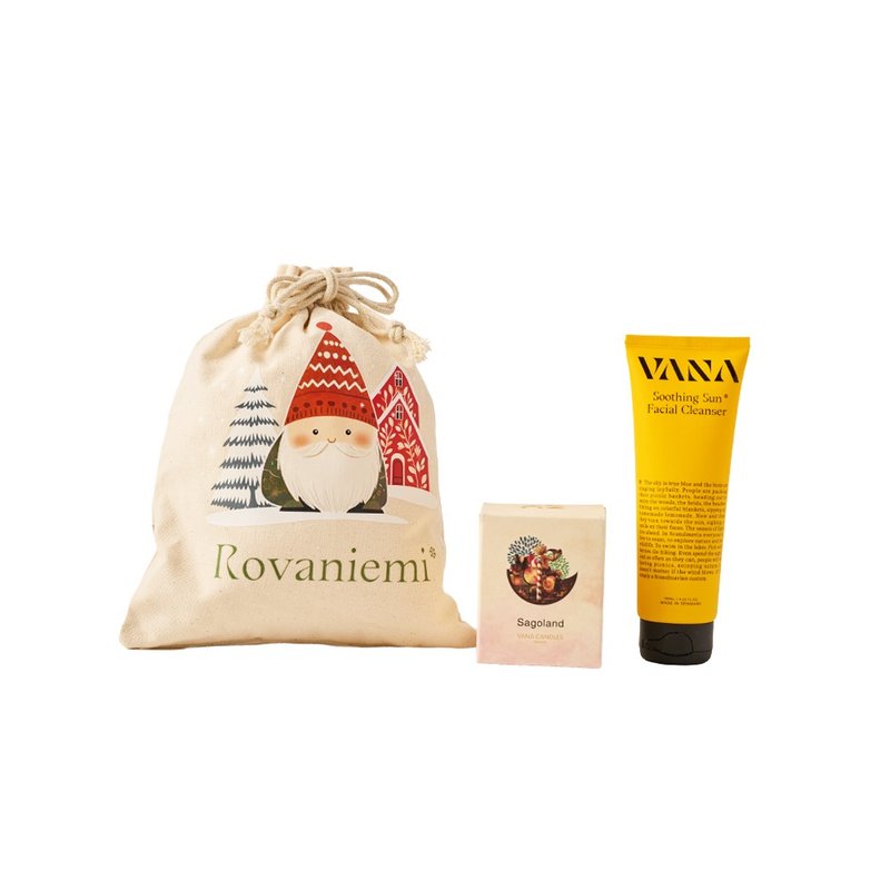 圣诞香氛蜡烛礼袋 - 童话乐园蜡烛 + 洗面露 - 蜡烛/烛台 - 蜡 黄色