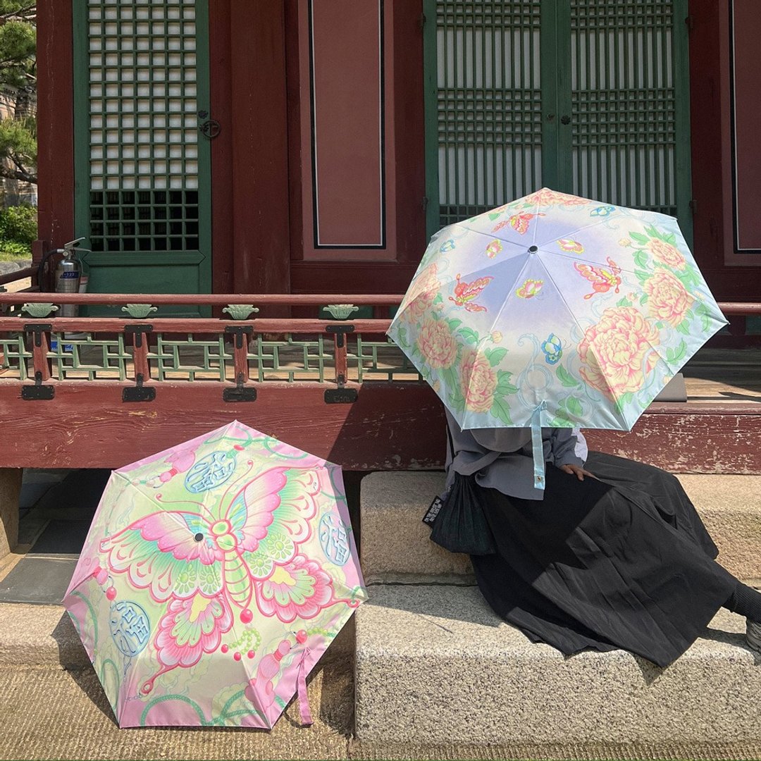 butterfly lightweight anti UV sun protection umbrella paraso - 雨伞/雨衣 - 其他材质 