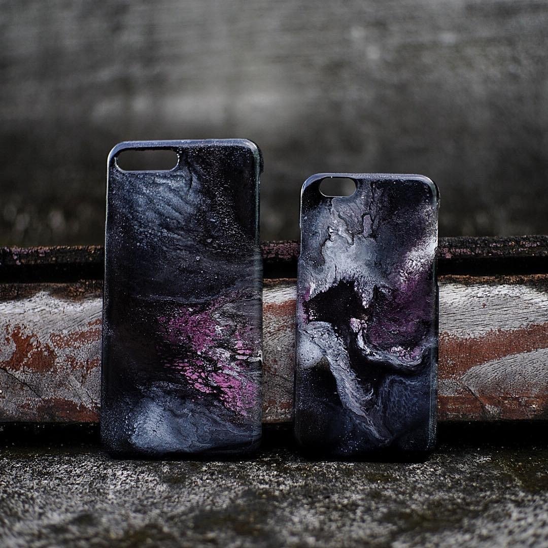 【 MILKY WAY 现货 】iPhone X | 手绘天文电话殻 - 手机壳/手机套 - 塑料 黑色