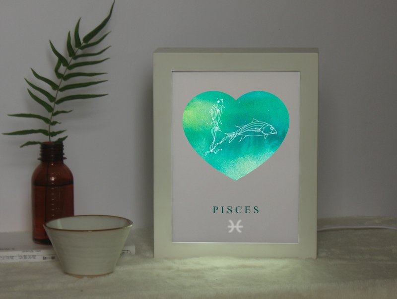 定制星座小夜灯 Pisces双鱼座 星空生日礼物 调光陪伴入眠床头灯 - 灯具/灯饰 - 纸 蓝色