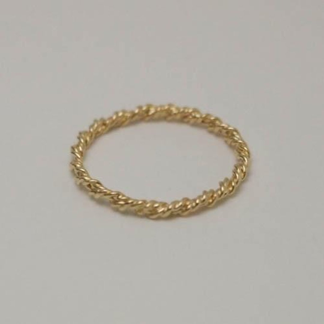 扭纹戒指 金色【FR125】 - 戒指 - 其他金属 金色