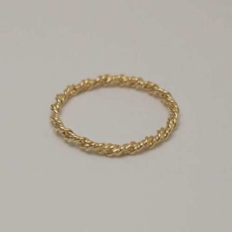 扭纹戒指 金色【FR125】 - 戒指 - 其他金属 金色