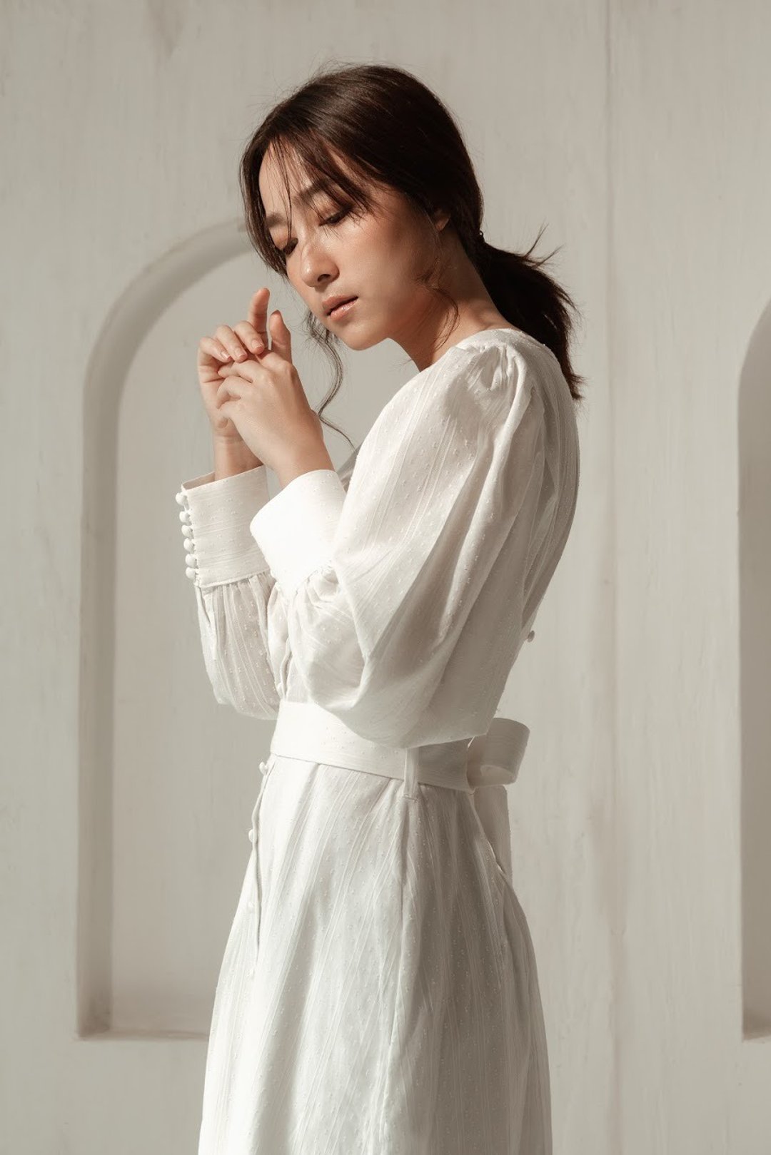 Ivory dress - 洋装/连衣裙 - 棉 