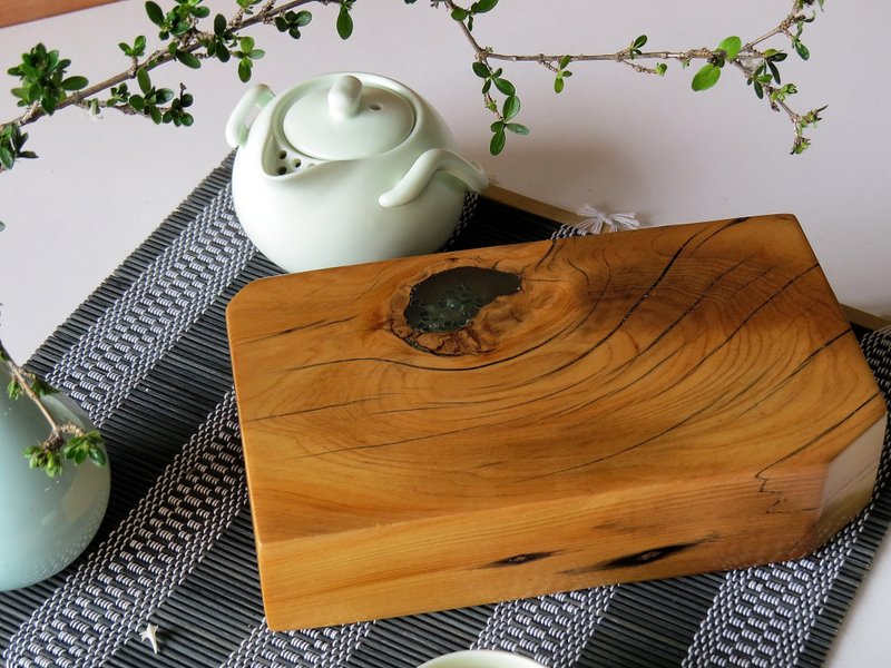 HO MOOD 夜光系列—凤眼 茶舟 - 杯垫 - 木头 金色