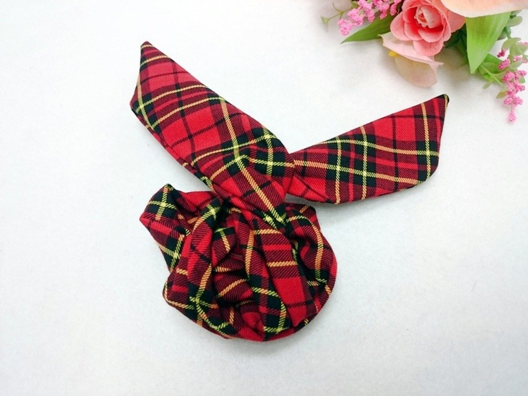 发带~条纹红  *SK* - 发带/发箍 - 棉 多色