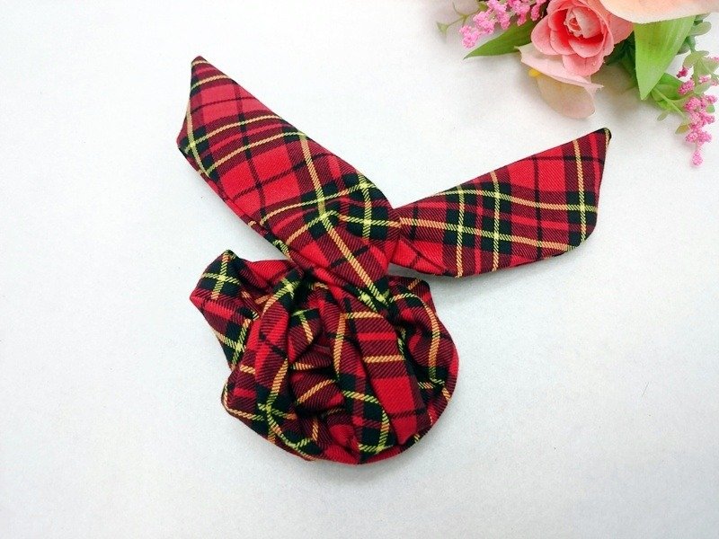 发带~条纹红  *SK* - 发带/发箍 - 棉．麻 多色