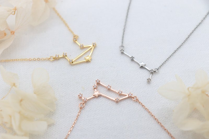 星辰星座坠饰项链 献给怀抱星空梦想的妳 精致星座星座 - 项链 - 铜/黄铜 