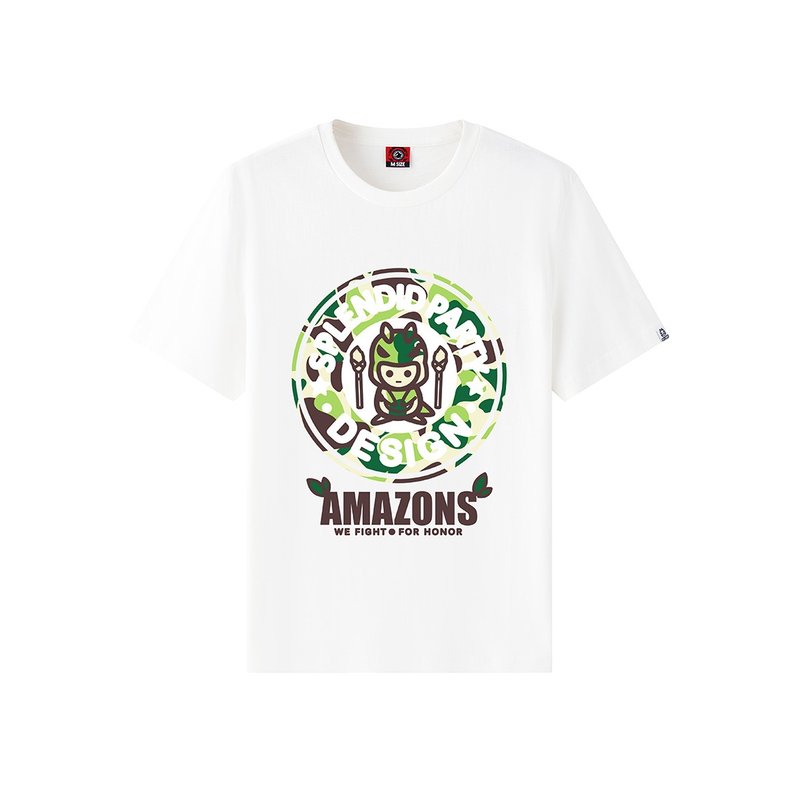 Splendid Party 亚马逊战士T - 男装上衣/T 恤 - 棉．麻 白色