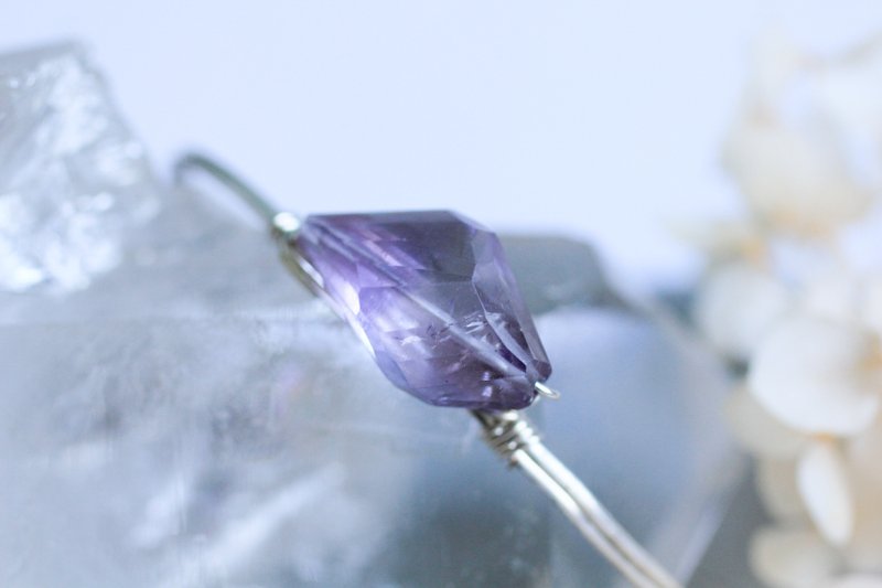 不规则紫水晶铜线手环 - 手链/手环 - 宝石 紫色