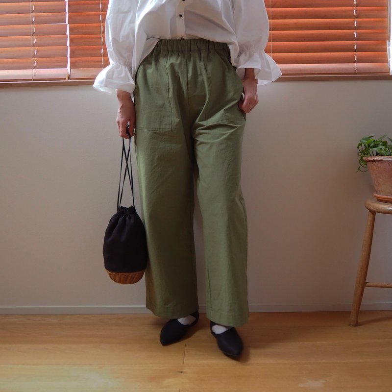【预购】斜纹棉布贝克裤 KHAKI - 裙子 - 棉．麻 绿色