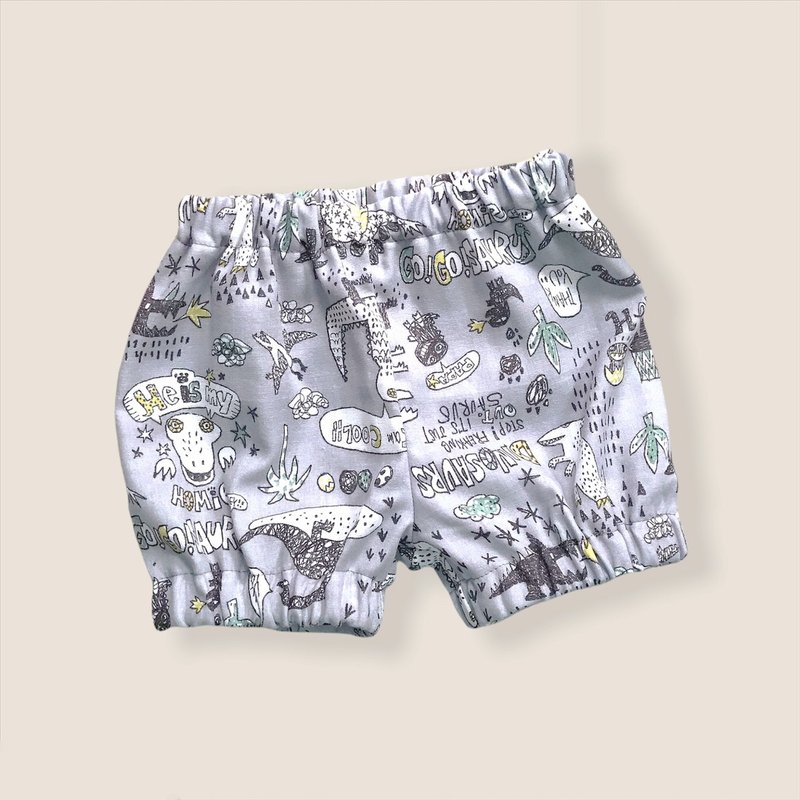 涂鸦恐龙 - 南瓜裤 - 童装裤 - 棉．麻 多色