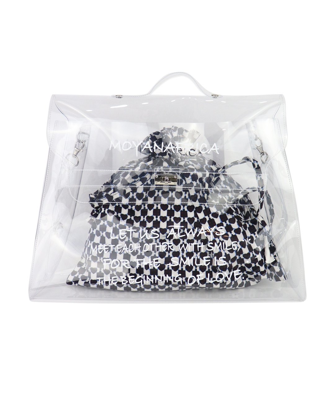 vinyl message BAG (束口袋组) - 侧背包/斜挎包 - 其他材质 透明