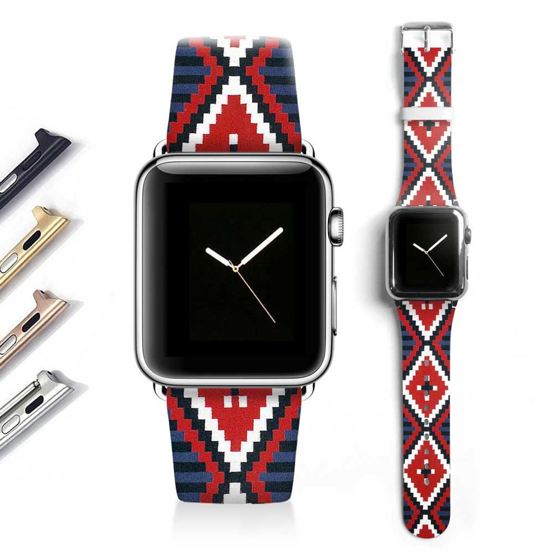Apple watch band 真皮手表带不锈钢手表扣 38mm 42mm S001 - 表带 - 真皮 多色
