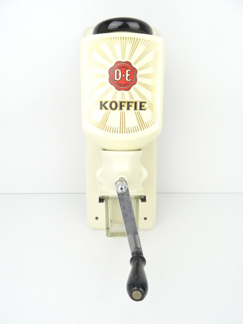 Vintage Zassenhaus Douwe Egberts Dutch Wall Coffee Mill Grinder (Pede Era) - 咖啡壶/周边 - 其他材质 白色