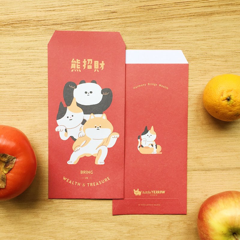 Furry Zoo 熊招财 红包袋6入 - 红包/春联 - 纸 红色
