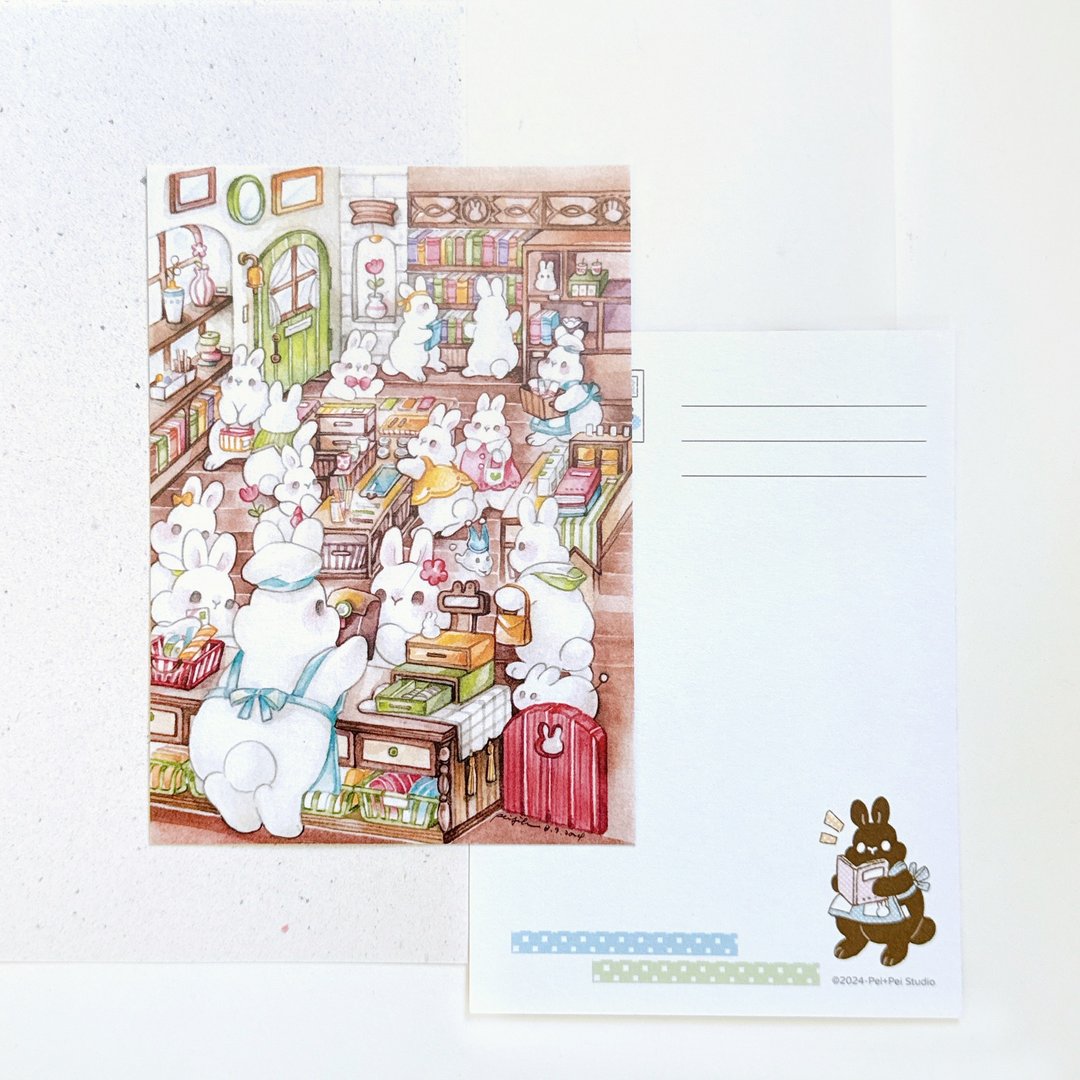 小兔国明信片 -飞兔书店 - 卡片/明信片 - 纸 多色
