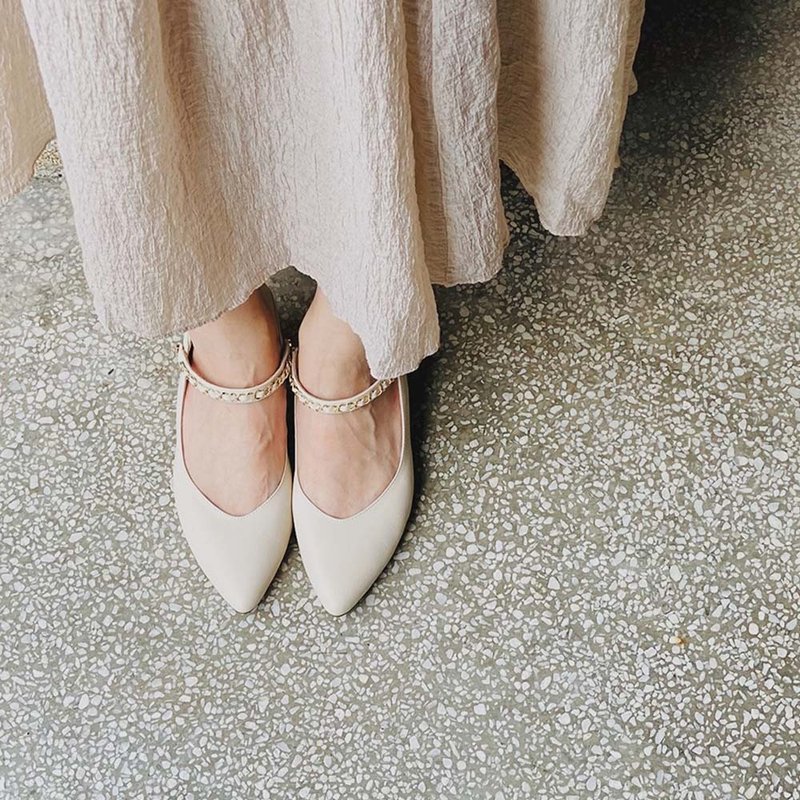 小香玛莉 2way尖头玛莉珍中跟鞋 - 高跟鞋 - 真皮 多色