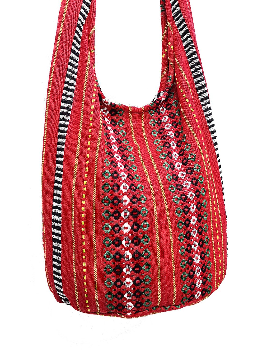 Woven Cotton Bag Boho bag Shoulder bag Crossbody bag Long Strap CWB - 其他 - 棉 红色