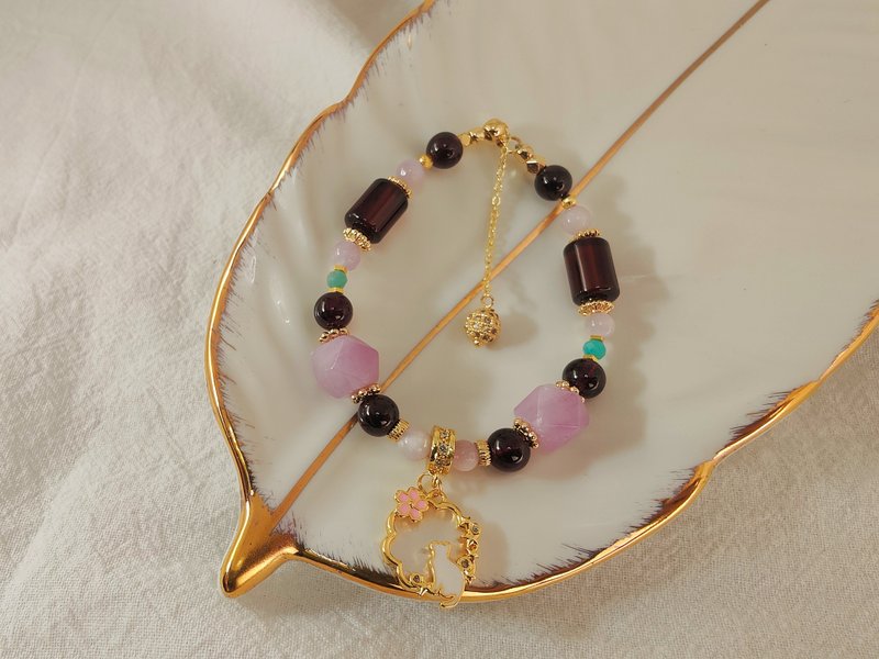 温柔的守护-紫牙乌、紫锂辉 - 手链/手环 - 水晶 