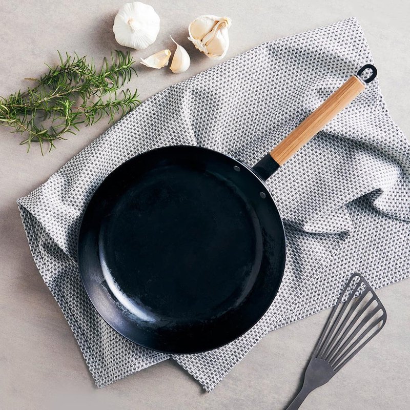 日本like-it 日制多功能平底铁锅-26cm (附收纳架) - 锅具/烤盘 - 其他金属 黑色