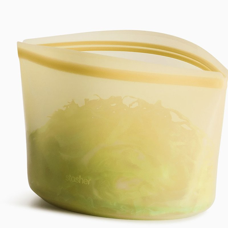 【新品】美国 Stasher 碗形硅胶密封袋-XL-黄 - 便当盒/饭盒 - 硅胶 黄色