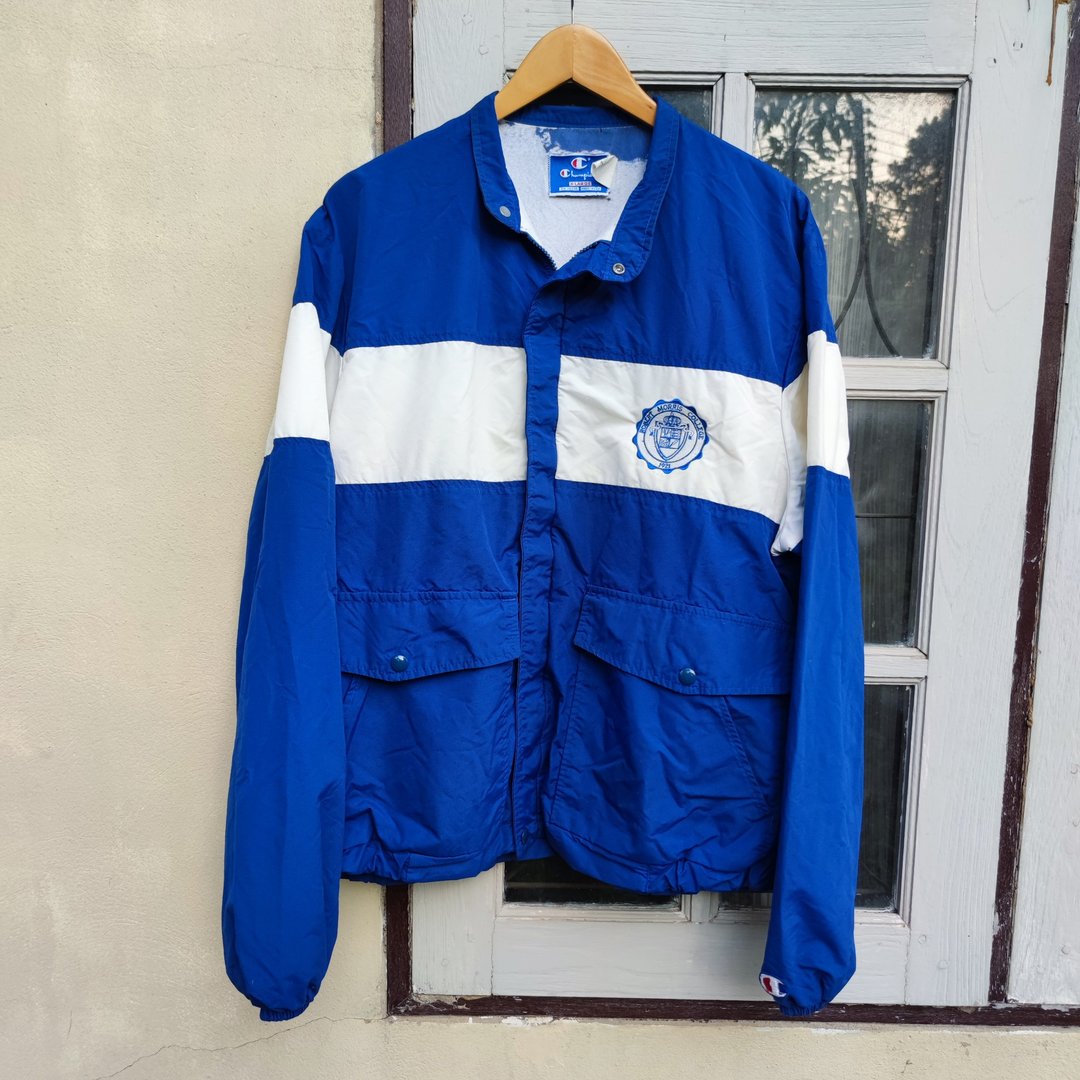 Vintage Champion Robert Morris College Light Jacket - 男装外套 - 其他材质 蓝色