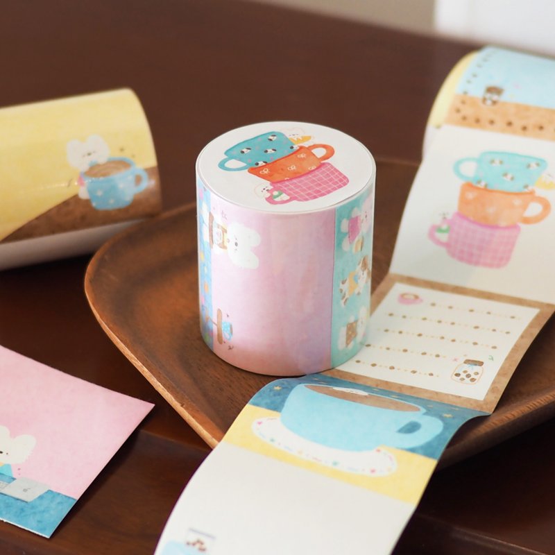 小狗巴士VOL.14 可爱小狗 易撕便签卷/可书写贴纸卷/手帐素材 - 纸胶带 - 纸 多色