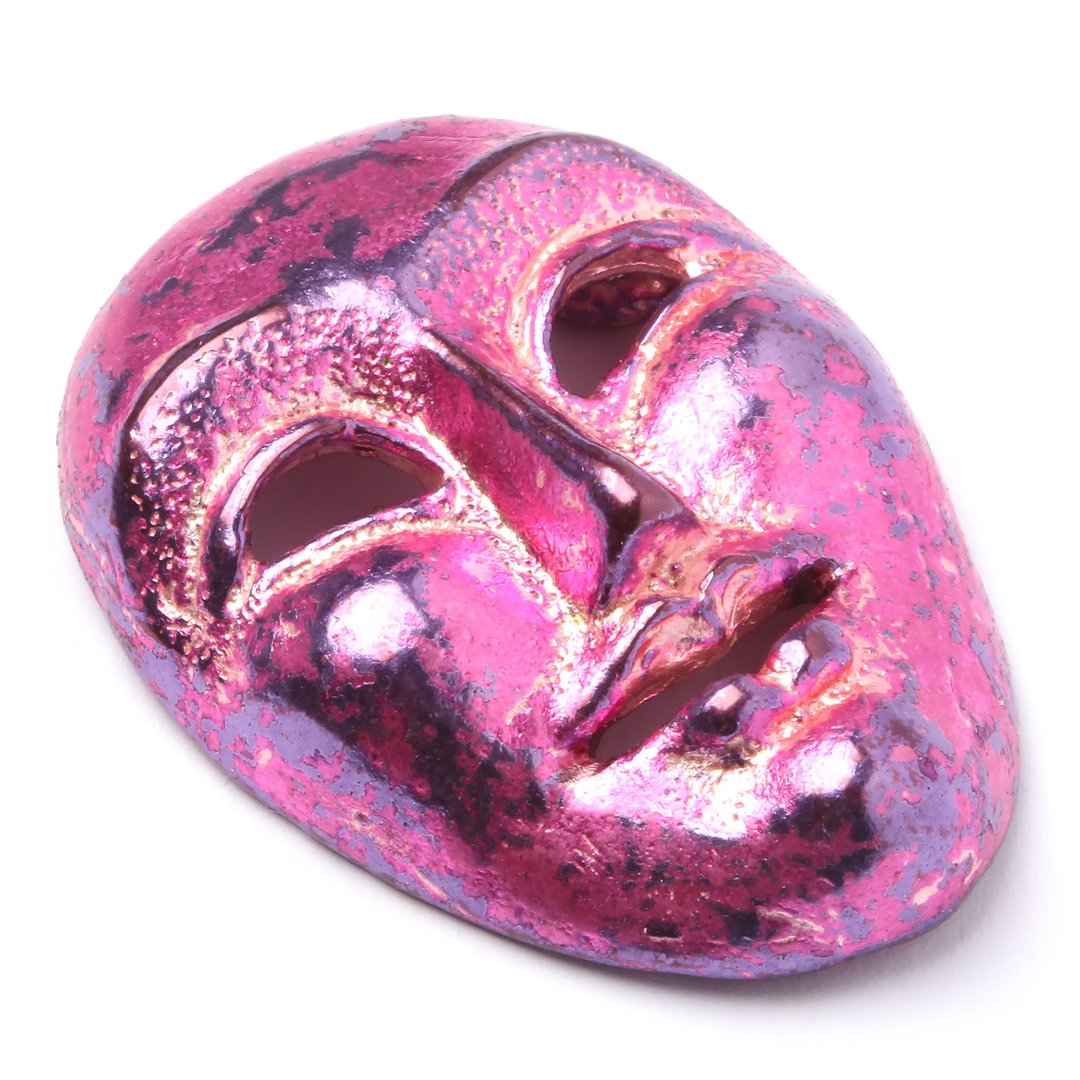 Smiling laughing wise mask pendant theater venice masks . - 编织/刺绣/羊毛毡/裁缝 - 其他金属 