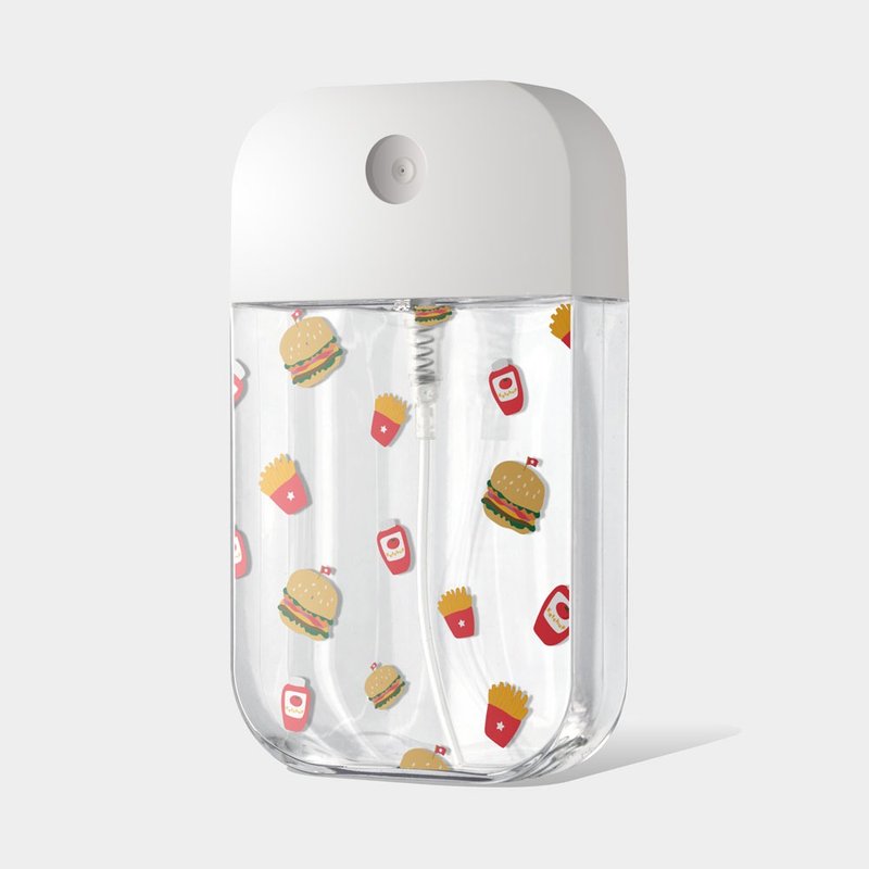 可爱汉堡 酒精瓶 防疫用品 收纳 分装 卡片式 PU026 - 收纳用品 - 塑料 卡其色