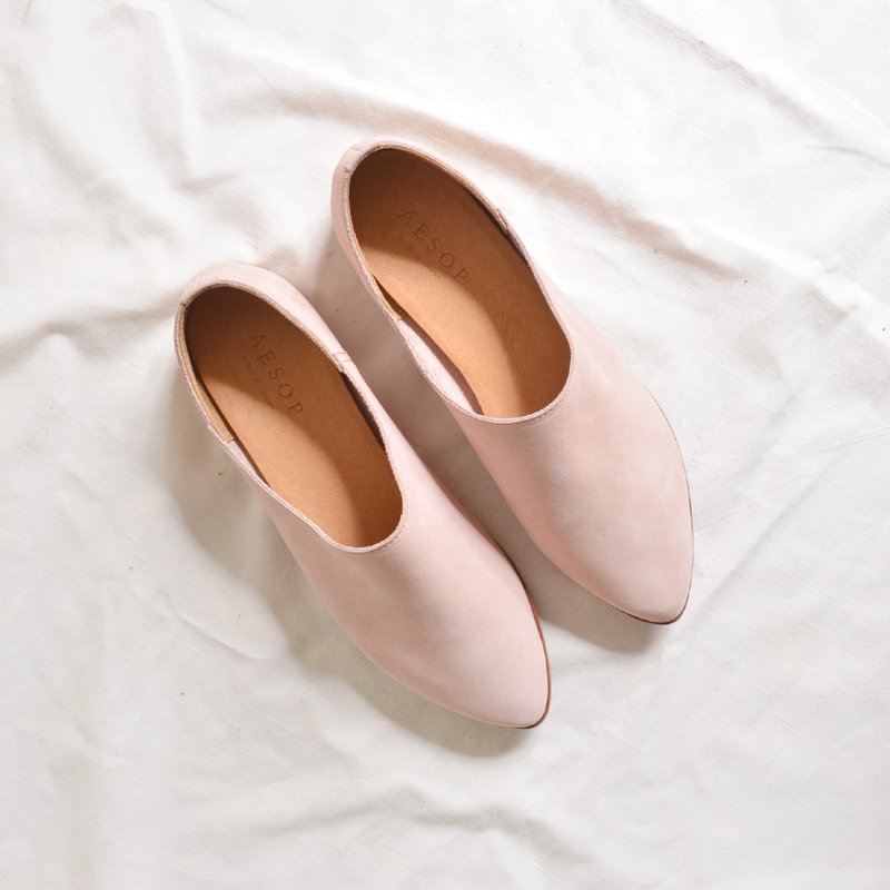 【sample sale】精灵鞋 N15粉-出清商品售出后只换货 - 女款休闲鞋 - 真皮 粉红色