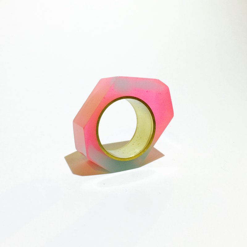 PRISM ring Gold Pink - 戒指 - 其他金属 粉红色