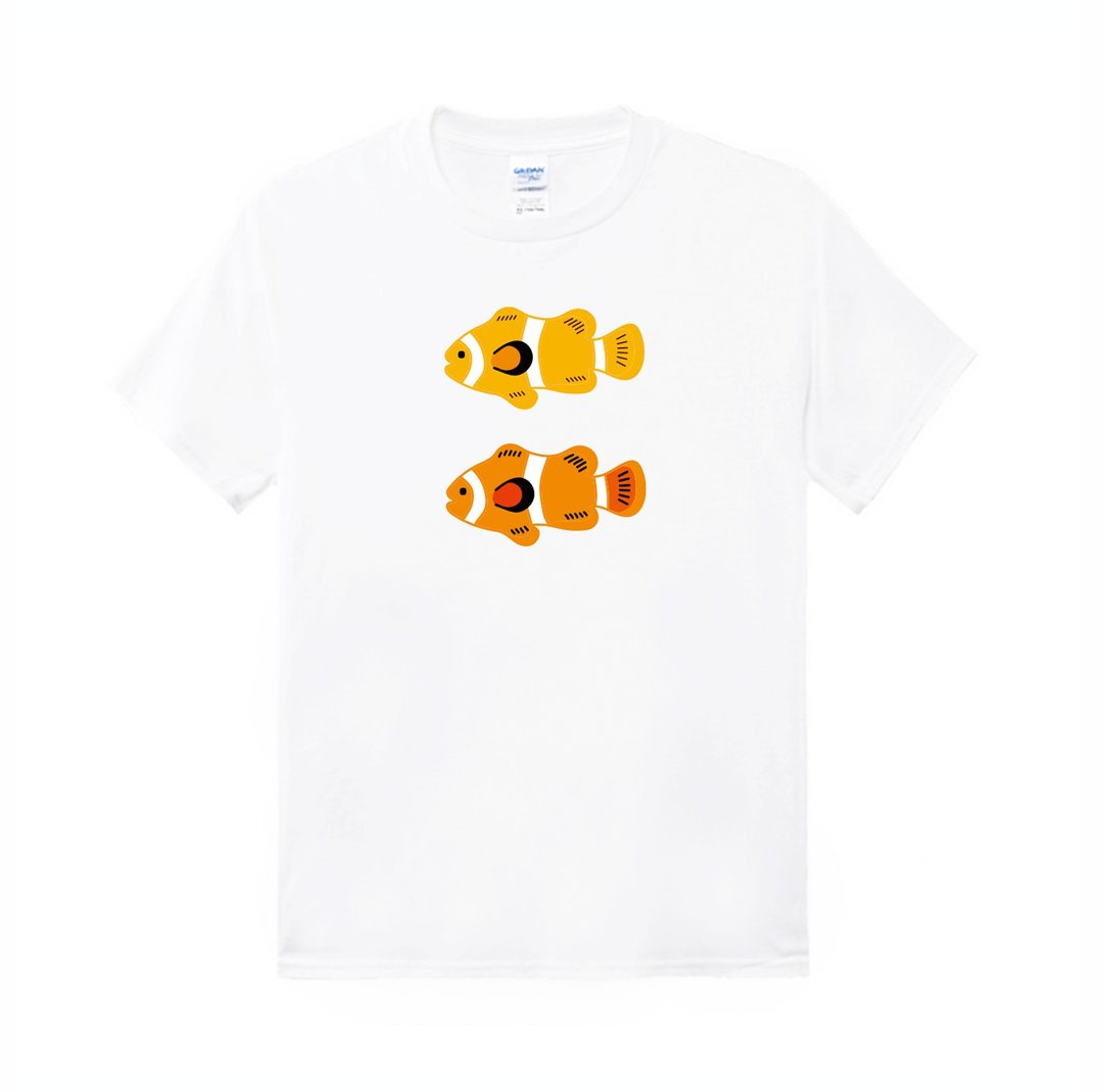 T-shirt T恤 衣服 衣 白上衣 白衣 潮T 潮服 棉 美国棉 吸汗 运动 - 其他 - 棉 橘色