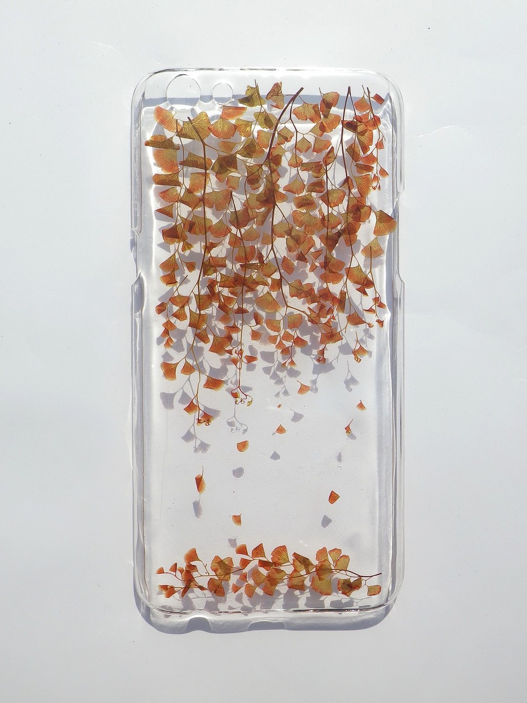 手作押花手机保护壳, 秋风落叶 - 手机壳/手机套 - 塑料 咖啡色