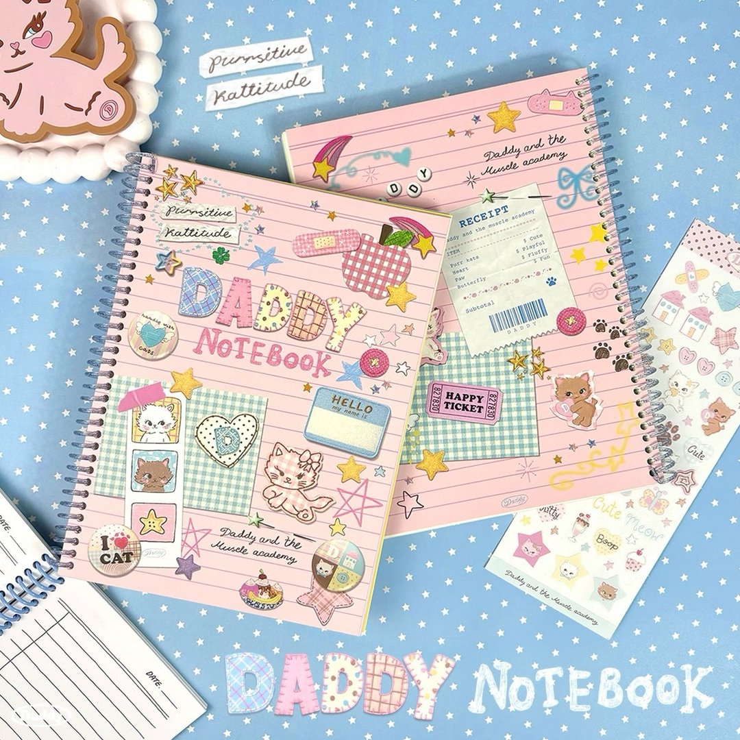DADDY | Purrkats Notebook 可爱 Meowmory Notebook 螺旋装笔记本 - 笔记本/手帐 - 纸 