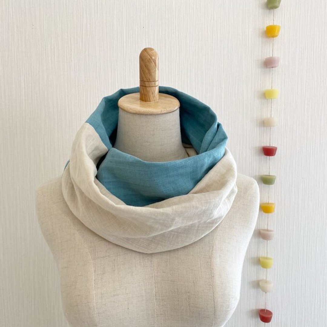 Spring / summer snood of fluffy gauze made in Japan - 丝巾 - 棉 多色
