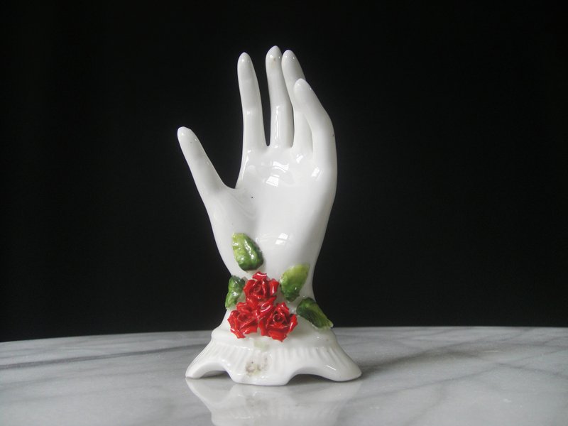 【老时光 OLD-TIME】早期二手台湾制陶瓷手模摆饰 - 摆饰 - 其他材质 蓝色