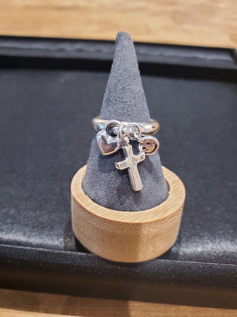 十字架戒指 - 戒指 - 纯银 