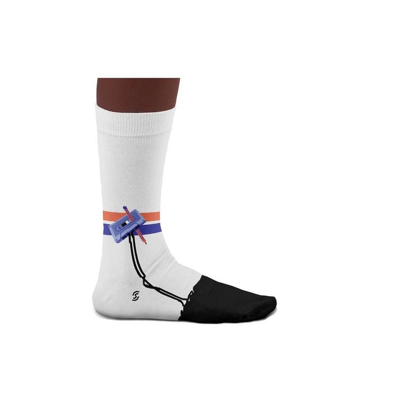 【葡萄牙进口】Rewind Socks 中筒袜 男袜 女袜 - 袜子 - 棉．麻 白色