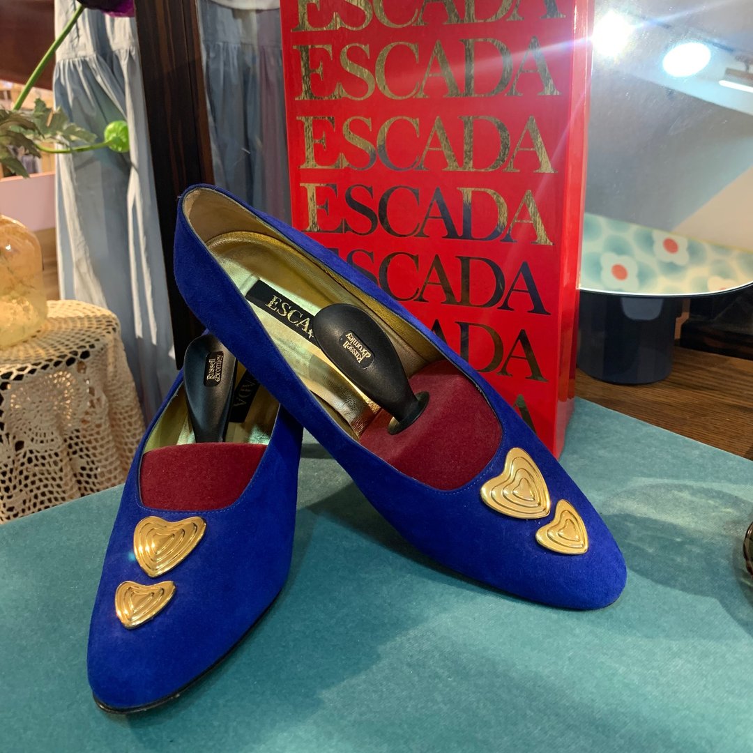 Escada Royal蓝色心心高跟鞋 - 高跟鞋 - 其他人造纤维 蓝色