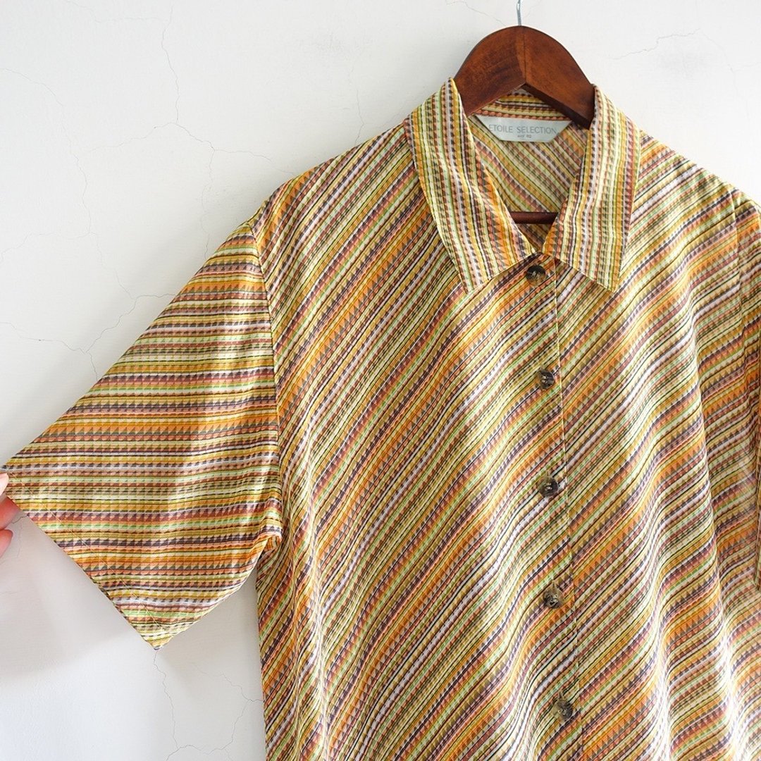 │Slowly│ 彩虹/古着衬衫 │vintage.复古.文艺 - 女装衬衫 - 聚酯纤维 多色
